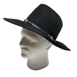 Bailey Black Tucson Men's 100% Wool Cowboy Western Hat Satin Lining Sz 6 7/8 USA